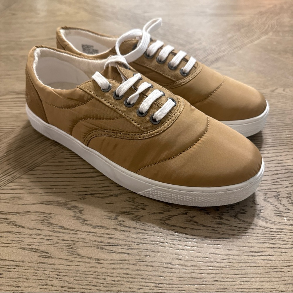 Lucky Brand Katori Womens Tan Brown Textile Low Top Sneaker Shoes 9.5M NEW